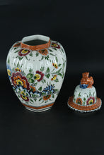 Load image into Gallery viewer, Royal Delft Polychrome Lidded Ginger Jar – Handpainted “Van der Laan” Studio, 1981 – 16" Tall with Certificates
