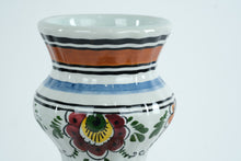 Load image into Gallery viewer, Hand-Painted Dutch Polychrome Ceramic Vases – Matching Pair

