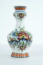 Load image into Gallery viewer, Hand-Painted Dutch Polychrome Ceramic Vases – Matching Pair
