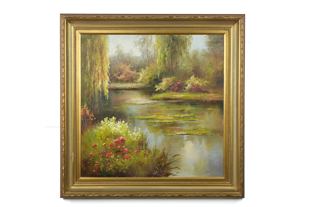 “Spring Willow Pond” – Original Oil on Canvas by W. Robbins