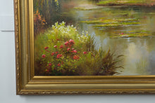 Load image into Gallery viewer, “Spring Willow Pond” – Original Oil on Canvas by W. Robbins
