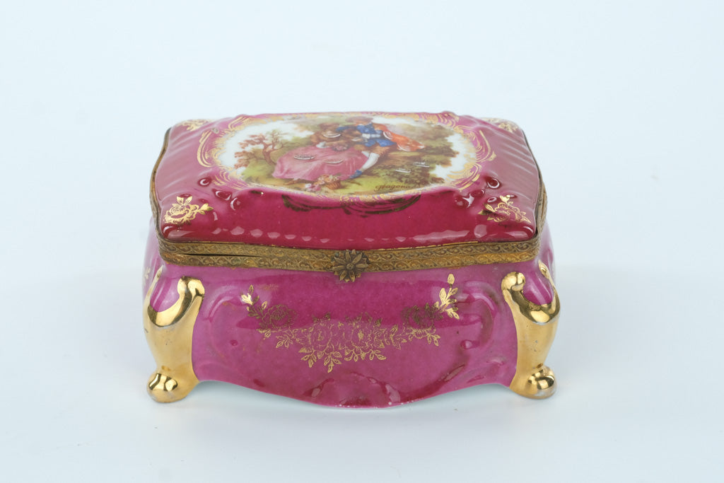 Porcelain Trinket Box - Goumot-Labesse Limoges - Made in France