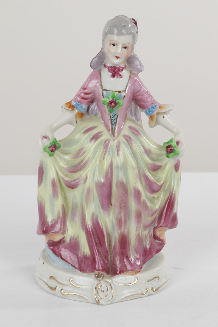 Porcelain Woman In Colorful Dress