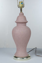Load image into Gallery viewer, Vintage Pair Postmodern Ginger Jar Table Lamps Pink Textured 28 Inch
