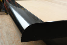 Load image into Gallery viewer, Postmodern Black Lacquer Queen Platform Bed with Mirror Headboard
