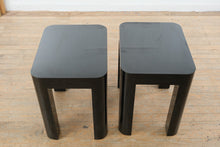 Load image into Gallery viewer, Pair Postmodern Black Side Tables with Curved Legs 24.5 Inch
