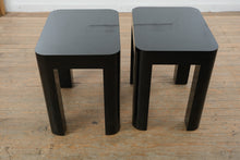 Load image into Gallery viewer, Pair Postmodern Black Side Tables with Curved Legs 24.5 Inch
