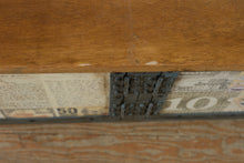 Load image into Gallery viewer, Industrial Media Console with Stamp Style Graphic Panel Doors and Metal Frame
