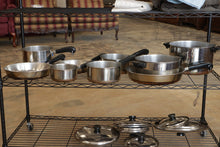 Load image into Gallery viewer, Revere Ware 1801 Copper Clad Cookware 16 Piece Set 9 Pots Pans 7 Lids USA
