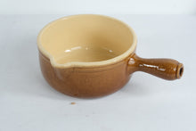 Load image into Gallery viewer, La Bourguignonne France Glazed Earthenware Sauce Pan – Fondue Style Pottery Cookware
