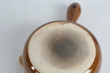 Load image into Gallery viewer, La Bourguignonne France Glazed Earthenware Sauce Pan – Fondue Style Pottery Cookware
