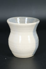 Load image into Gallery viewer, Signed Marilyn Palsha Studio Pottery Vase – NC Artist, Swirled Blue &amp; Gray Glaze
