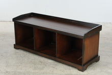 Load image into Gallery viewer, Pottery Barn Samantha Bench with Cubbies in Mahogany Finish
