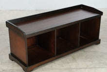 Load image into Gallery viewer, Pottery Barn Samantha Bench with Cubbies in Mahogany Finish
