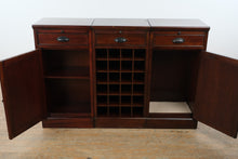Load image into Gallery viewer, Pottery Barn Modular Bar Cabinet Wine Storage Set of 3
