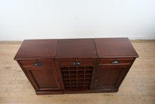 Load image into Gallery viewer, Pottery Barn Modular Bar Cabinet Wine Storage Set of 3
