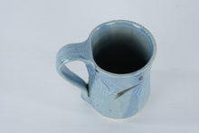 Load image into Gallery viewer, Handmade Blue Studio Pottery Mug Signed Floral Stoneware Coffee Cup 5 Inch
