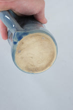 Load image into Gallery viewer, Handmade Blue Studio Pottery Mug Signed Floral Stoneware Coffee Cup 5 Inch
