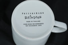 Load image into Gallery viewer, Pottery Barn Reindeer Prancer Mug Holiday Christmas Coffee Cup
