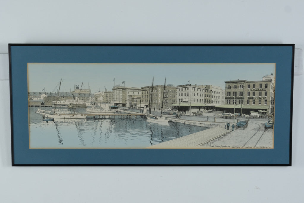Pratt Street Baltimore ca 1906 Framed Limited Edition Print by