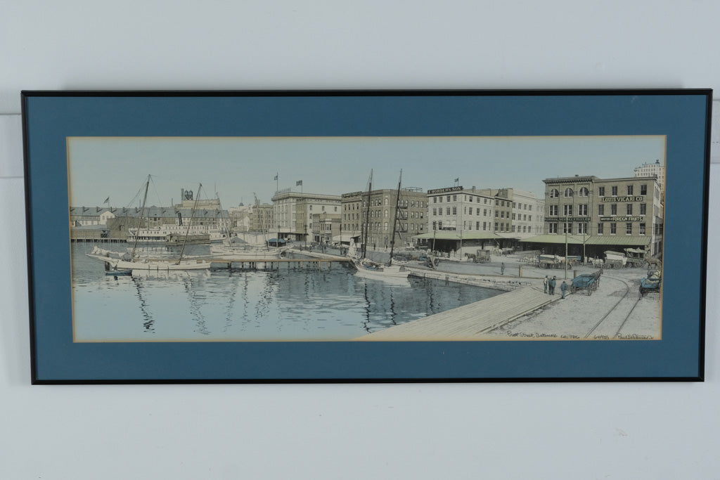 Pratt Street Baltimore ca 1906 Framed Limited Edition Print by