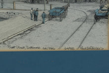 Load image into Gallery viewer, Pratt Street Baltimore ca 1906 Framed Limited Edition Print by Paul DeRemigis Jr
