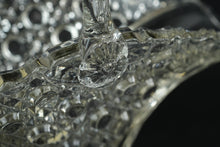 Load image into Gallery viewer, Vintage Clear Pressed Glass Basket Vase Hobnail Diamond Pattern Handle
