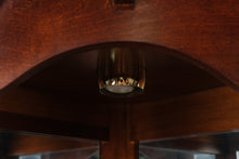 Load image into Gallery viewer, Pulaski Cherry Corner Curio Cabinet with Glass Shelves and Light
