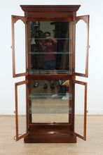 Load image into Gallery viewer, Pulaski Cherry Curio Cabinet Lighted Glass Display 5 Shelf
