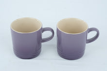 Load image into Gallery viewer, Le Creuset Set of 2 Stoneware Coffee Mugs Cassis Purple 12 oz 350 ml
