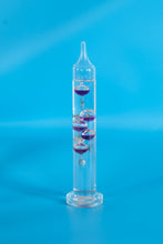 Load image into Gallery viewer, Galileo Thermometer – Small Glass Temperature Gauge with Purple Floating Bulbs
