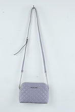 Load image into Gallery viewer, Michael Kors Quilted Leather Crossbody Bag Lavender Silver Chain
