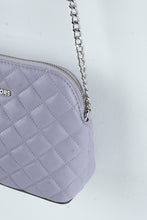Load image into Gallery viewer, Michael Kors Quilted Leather Crossbody Bag Lavender Silver Chain
