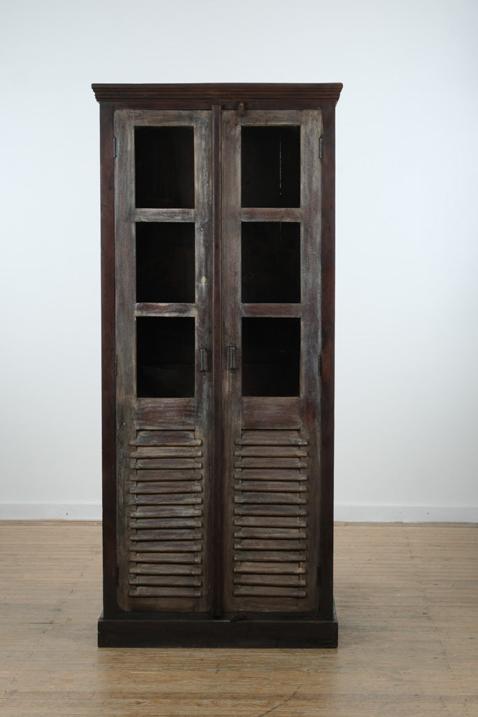 Rustic Purple Wood Cabinet – 85.5