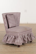 Load image into Gallery viewer, Purple Plaid Slipper Chair
