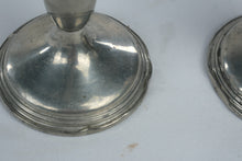 Load image into Gallery viewer, Empire Pewter Candle Holders Pair Silver Tone Vintage Style 4 Inch
