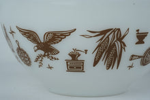 Load image into Gallery viewer, Pyrex Early American Cinderella Mixing Bowl Set 4 Piece Brown Gold 441 442 443 444
