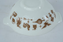 Load image into Gallery viewer, Pyrex Early American Cinderella Mixing Bowl Set 4 Piece Brown Gold 441 442 443 444
