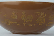 Load image into Gallery viewer, Pyrex Early American Cinderella Mixing Bowl Set 4 Piece Brown Gold 441 442 443 444
