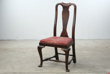 Load image into Gallery viewer, Antique Queen Anne Style Mahogany Side Chair with Upholstered Seat
