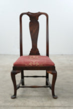 Load image into Gallery viewer, Antique Queen Anne Style Mahogany Side Chair with Upholstered Seat
