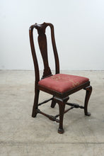 Load image into Gallery viewer, Antique Queen Anne Style Mahogany Side Chair with Upholstered Seat
