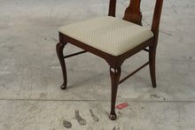 Load image into Gallery viewer, Queen Anne Style Mahogany Dining Side Chair Upholstered Seat
