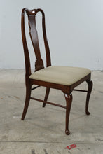 Load image into Gallery viewer, Queen Anne Style Mahogany Dining Side Chair Upholstered Seat
