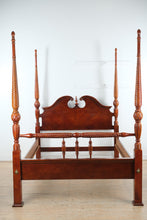 Load image into Gallery viewer, Cherry Queen Anne Four Poster Queen Bed with Twisted Posts
