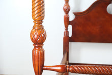Load image into Gallery viewer, Cherry Queen Anne Four Poster Queen Bed with Twisted Posts

