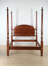Load image into Gallery viewer, Queen Size Cherry Poster Bed by Harden Furniture – Reeded &amp; Carved Acanthus Posts
