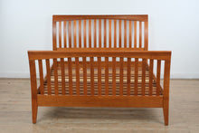 Load image into Gallery viewer, Solid Wood Slatted Queen Size Sleigh Bed Frame
