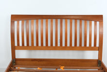 Load image into Gallery viewer, Solid Wood Slatted Queen Size Sleigh Bed Frame
