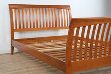 Load image into Gallery viewer, Solid Wood Slatted Queen Size Sleigh Bed Frame
